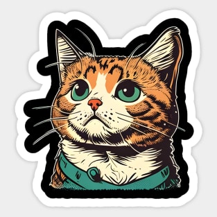 Funny Cat Face Lover - Love Cats Sticker